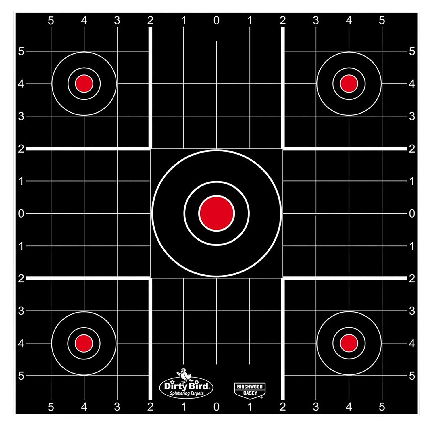 Birchwood Casey Dirty Bird 12" Bullseye Paper Hanging Target Black/Red 12 Per Package