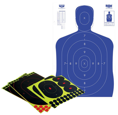 Birchwood Casey Shoot-N-C Reactive Self-Adhesive Silhouette Target Kit with Corrugated Backer