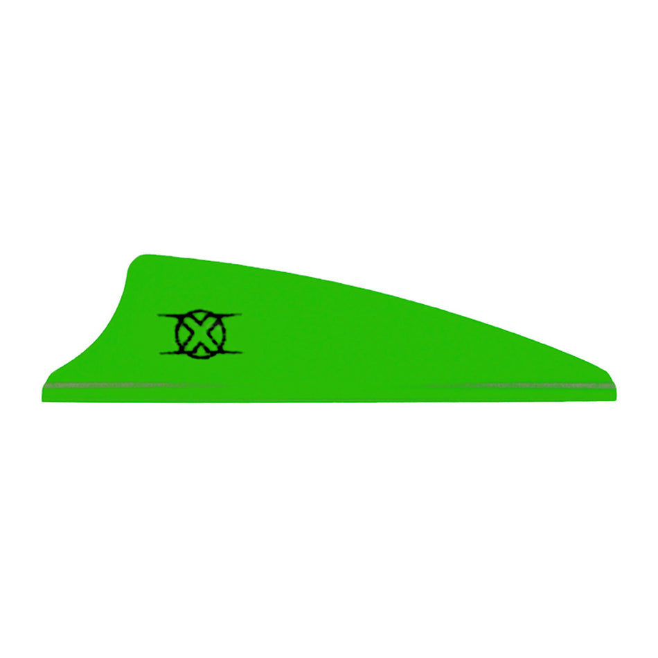 Bohning Shield Cut X Arrow Vanes 1.75 in. Neon Green Pack of 100