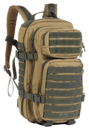 Red Rock MOLLE Rebel Assault Pack Coyote with Olive Webbing