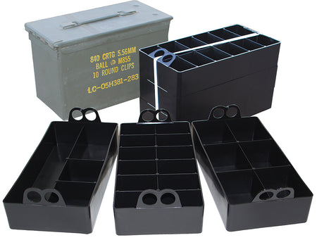 MTM Case-Gard ACO Black Polypropylene 22-Compartment Ammo Can Organizer Insert