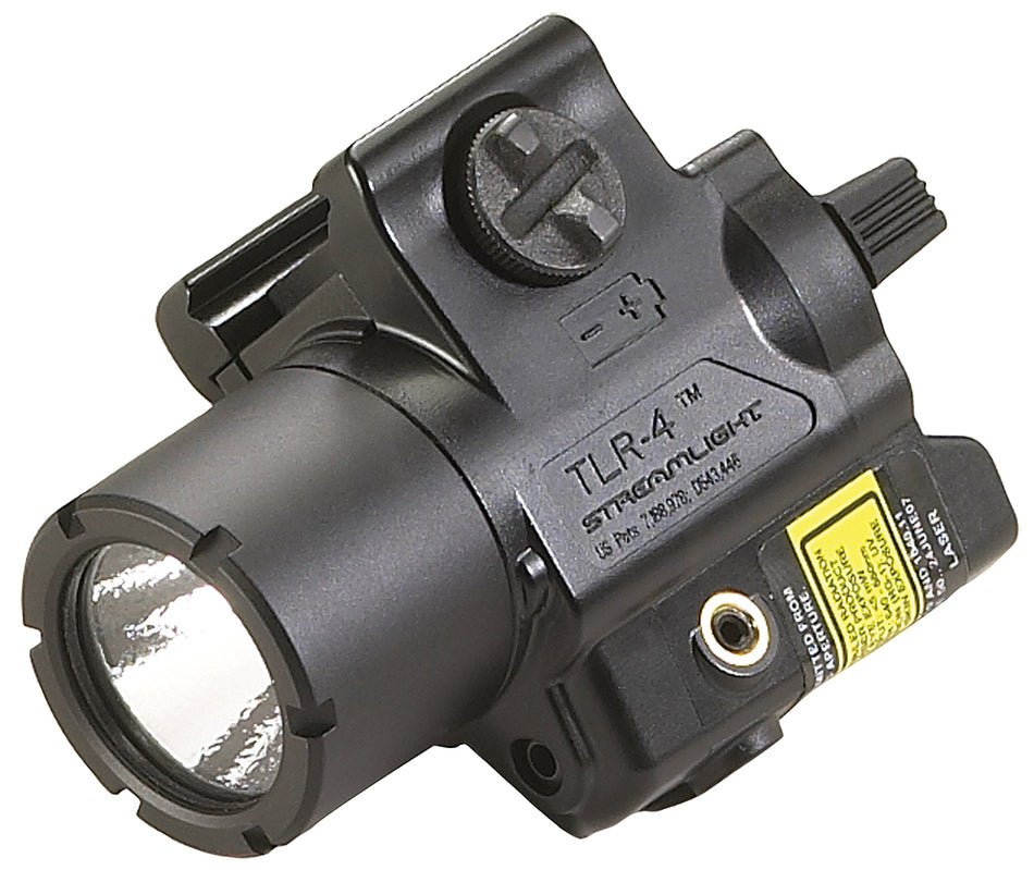 Streamlight TLR-4 Rail-Mounted Gun Light 170 Lumen C4 LED with Integrated Red Laser Black
