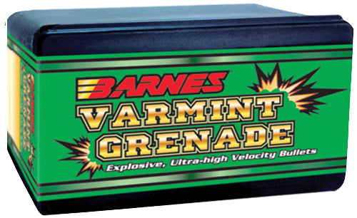 Barnes 30170 Varmint Grenade 22 Hornet 30gr Flat Base Hollow Point Bullets 100/Box