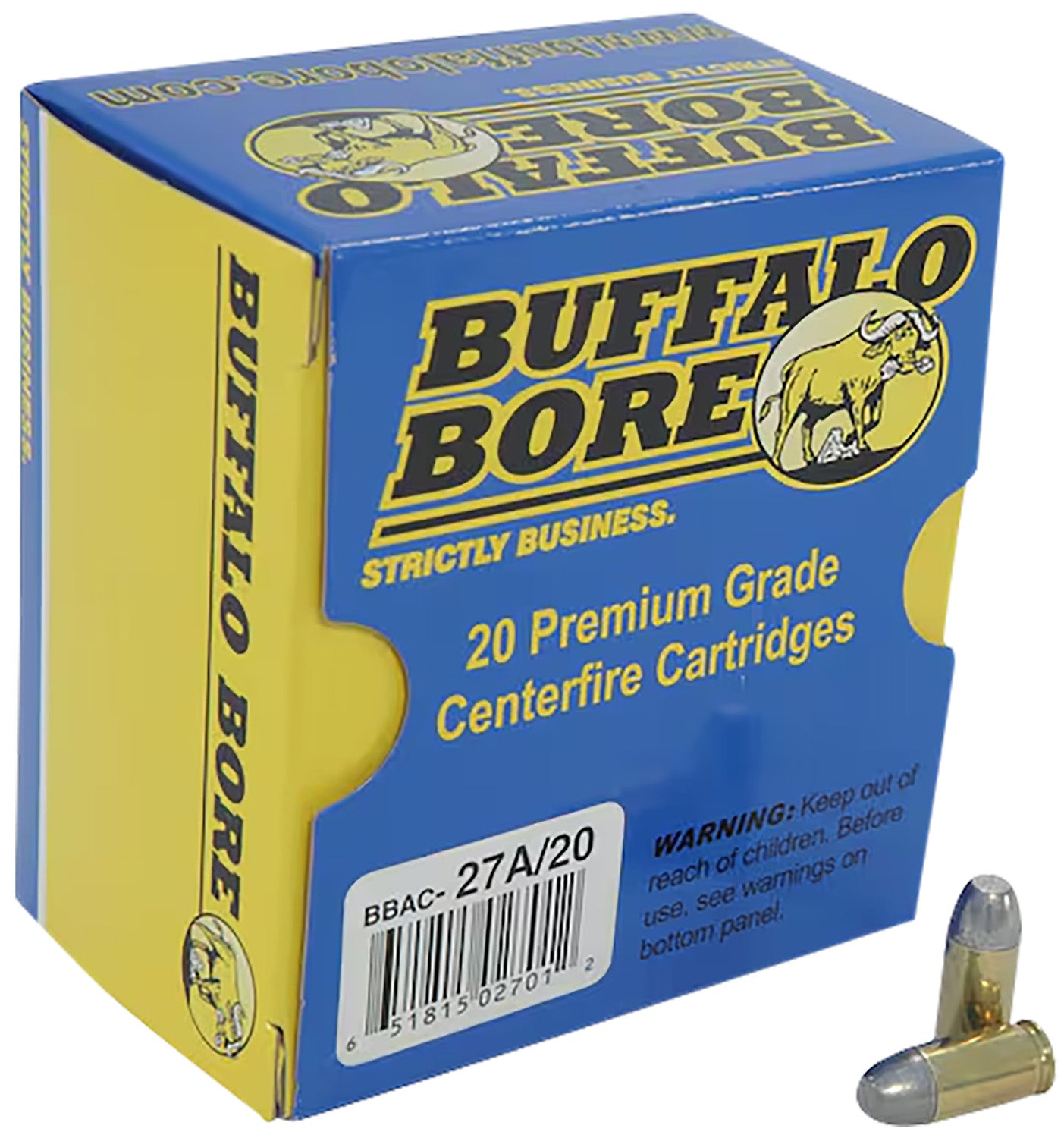Buffalo Bore Personal Defense .380 ACP/Auto 100 grain Hard Cast Flat Nose ammunition