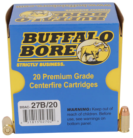 Buffalo Bore Personal Defense .380 ACP/Auto 95 grain Full Metal Jacket Flat Nose ammunition