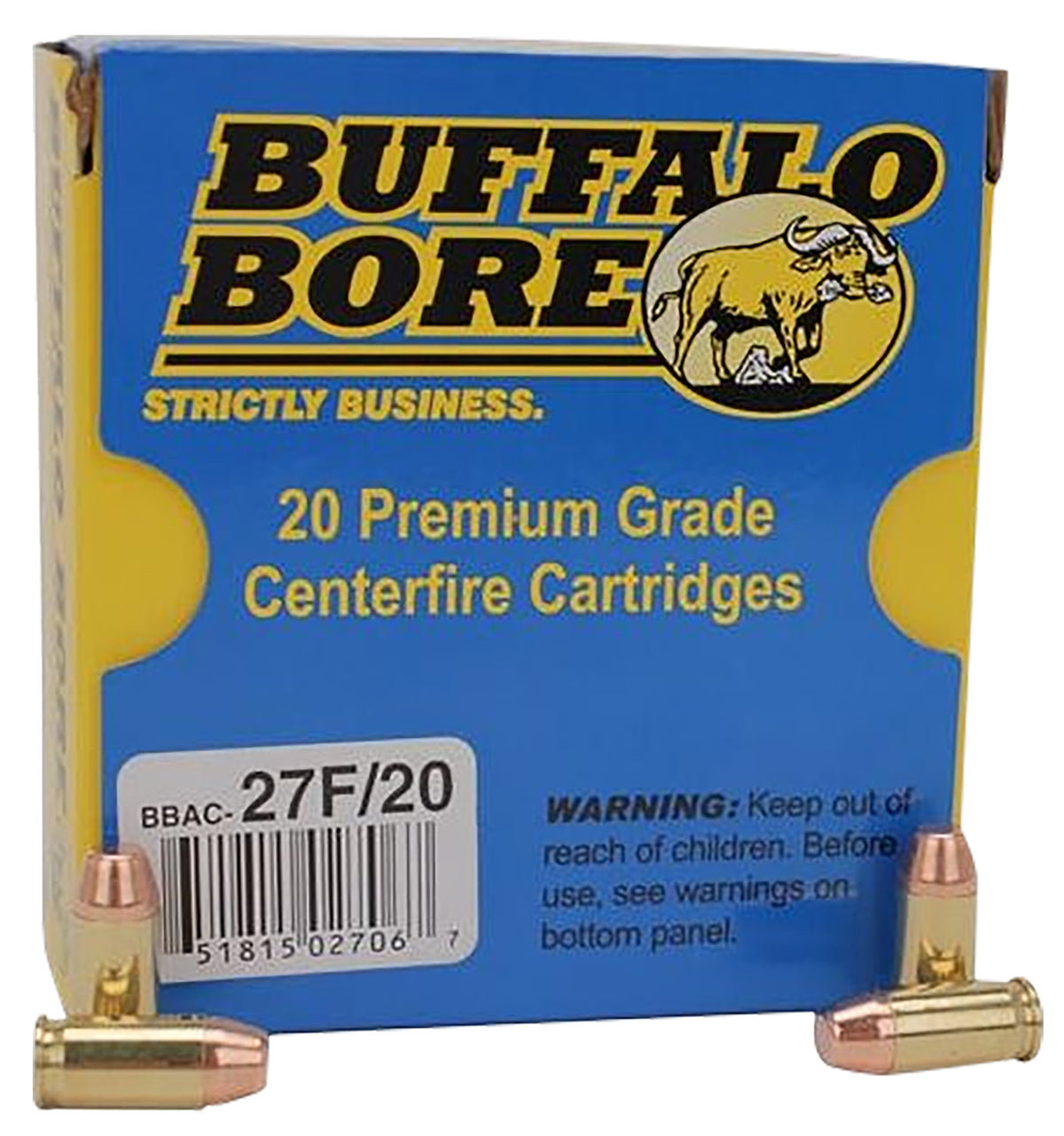 Buffalo Bore Standard Pressure .380 ACP/Auto 95 grain Full Metal Jacket Flat Nose ammunition