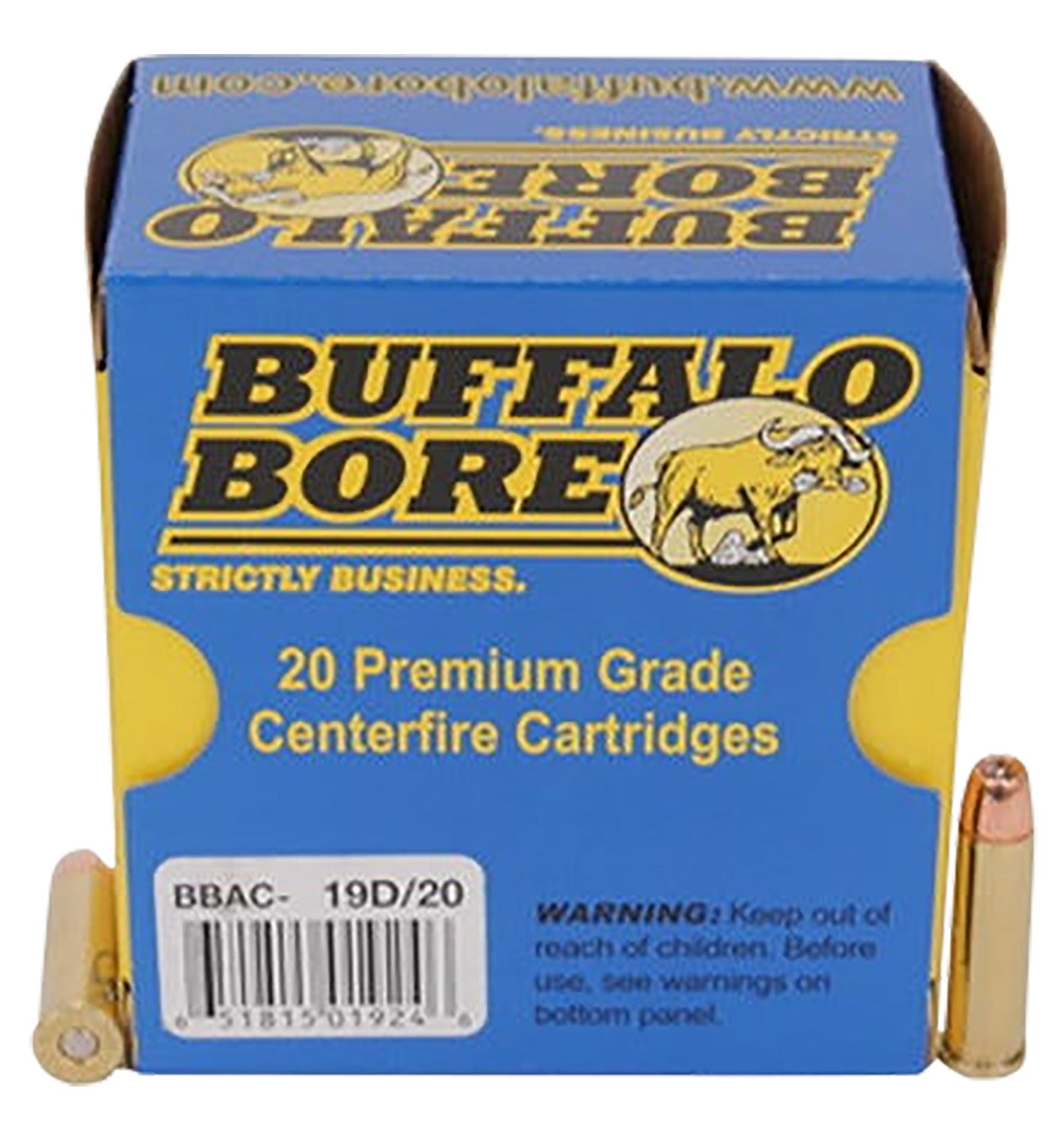 Buffalo Bore Ammunition 19D20 Heavy Strictly Business 357 Mag 125 gr Jacketed Hollow Point (JHP) 20 Per Box/ 12 Cs