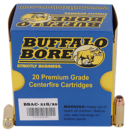 Buffalo Bore Heavy 10mm Auto 180 grain Jacketed Hollow Point ammunition