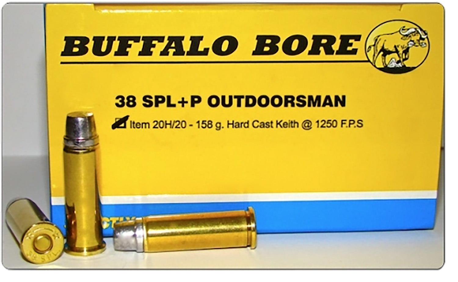 Buffalo Bore Outdoorsman .38 Special 158 grain Hard Cast ammunition