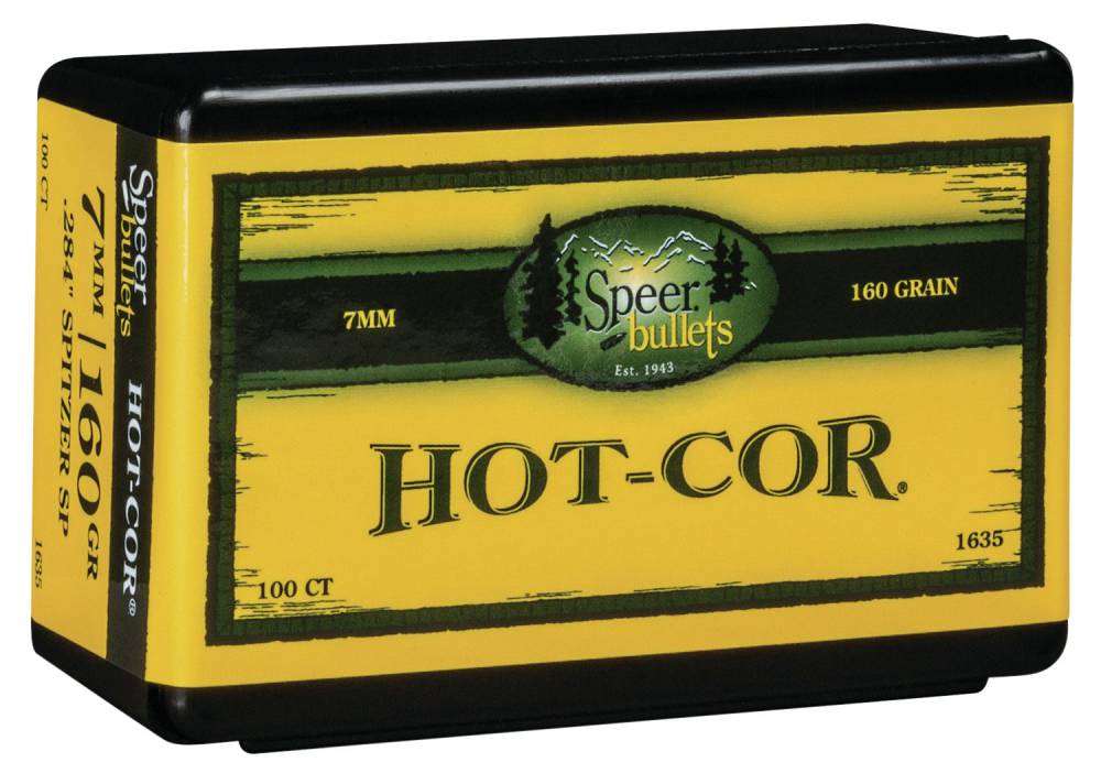 Speer Hot-Cor 7mm .284 160gr Soft Point Reloading Bullets 100/Box