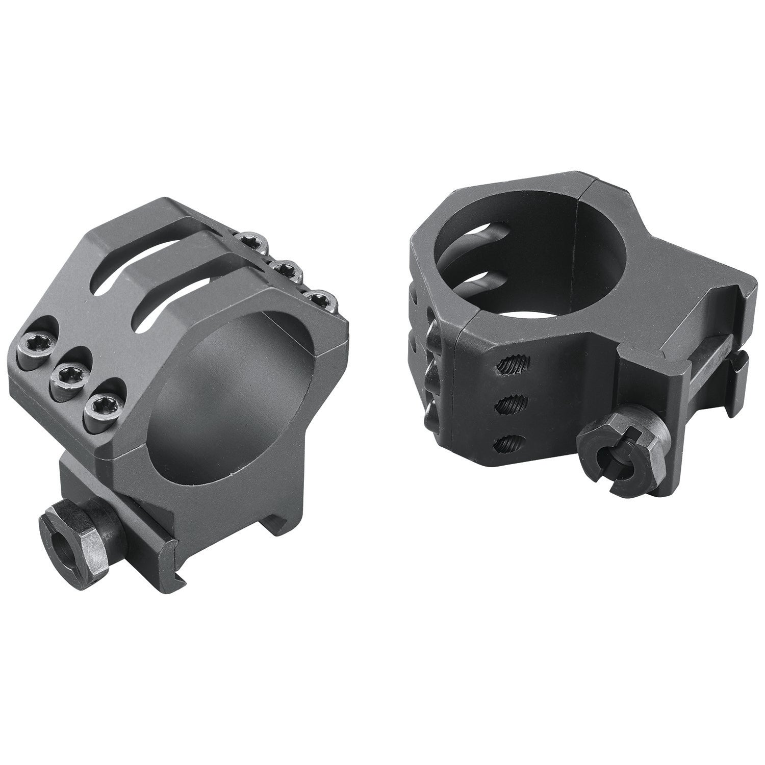 Weaver 99694 Matte Black 30mm High Six-Hole Picatinny Scope Rings