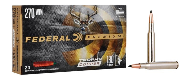 Federal Premium Trophy Copper 130 Grain .270 Winchester 3060 fps