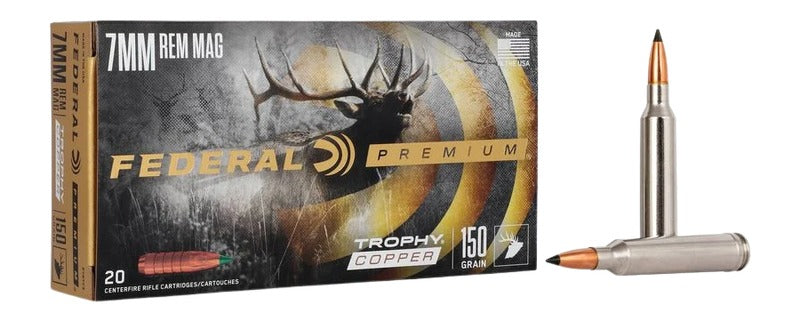 Federal Premium Trophy Copper 150 Grain 7mm Remington Mag 3025 fps