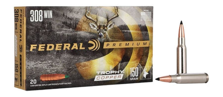 Federal Premium Trophy Copper 150 Grain .308 Win / 7.62x51mm 2820 fps
