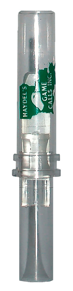 Haydel's DR85 Double Reed Duck Call with Floating Wedge - Clear Plastic