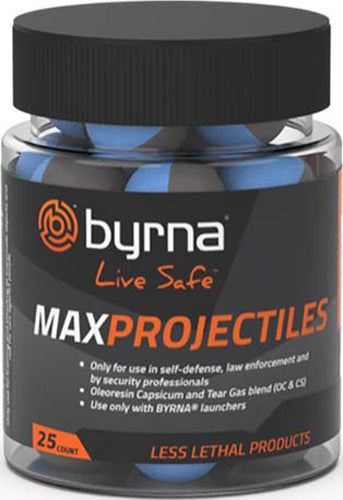 Byrna MAX Launcher Projectiles 25 Count .68 Cal Tub