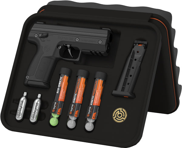 Black Byrna SD Kinetic Launcher Kit with 2 Magazines and Projectiles