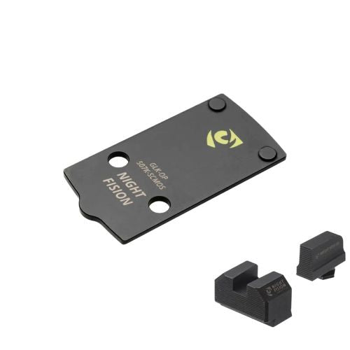Night Fision Glock 43X MOS Optic Adapter Plate and Blank Sight Combo 507K
