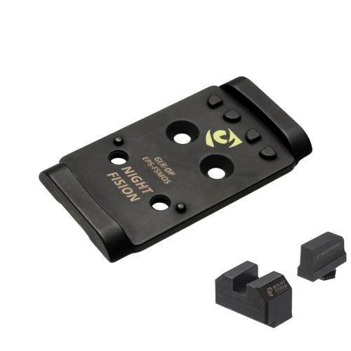 Night Fision Glock FS MOS Optic Adapter Plate and Blank Sight Combo EPS