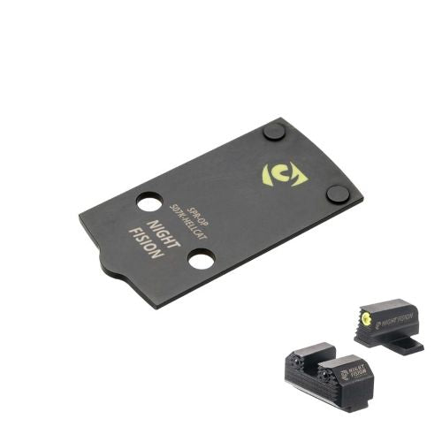 Night Fision Springfield Hellcat Optic Adapter Plate and Night Sight Combo 507K
