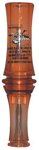Haydel's WF00 White Front Goose Call - Specklebelly Yodel & Cluck Sounds, Brown Acrylic