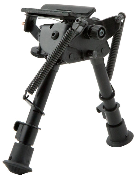 Harris Bipods BRM1A2 Non-Swivel 6-9" Steel/Aluminum Black Notched Legs Rubber Feet