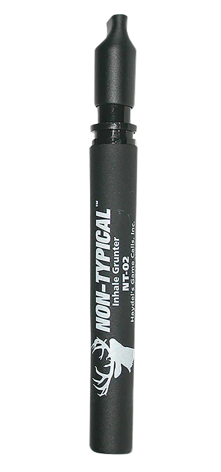 Haydel's NT02 Non-Typical Rubberized Deer Grunt - Realistic Inflection Inhale Call, Black Rubber