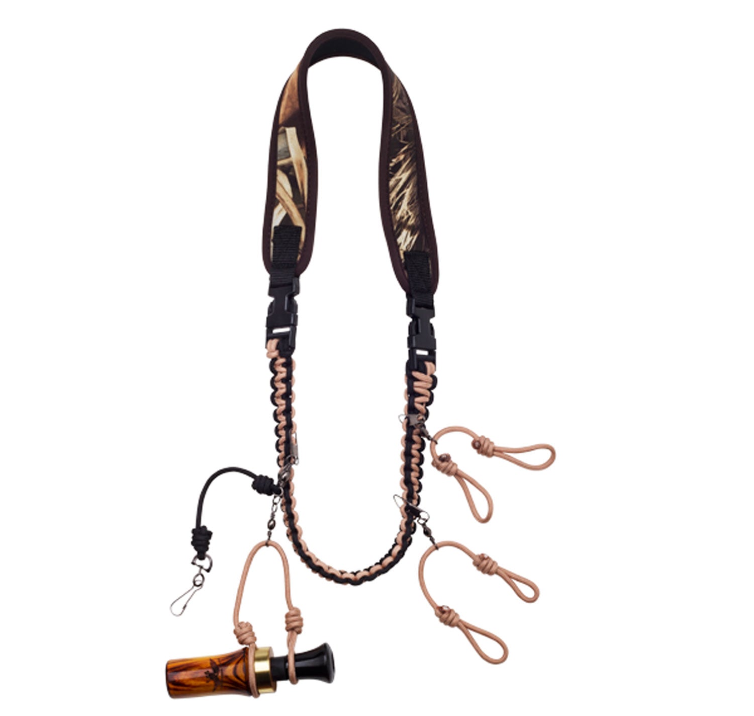 Duck Commander DNBQL3 Camo Neoprene Around-Neck Cut Em Lanyard Double Loop Drop Swivel