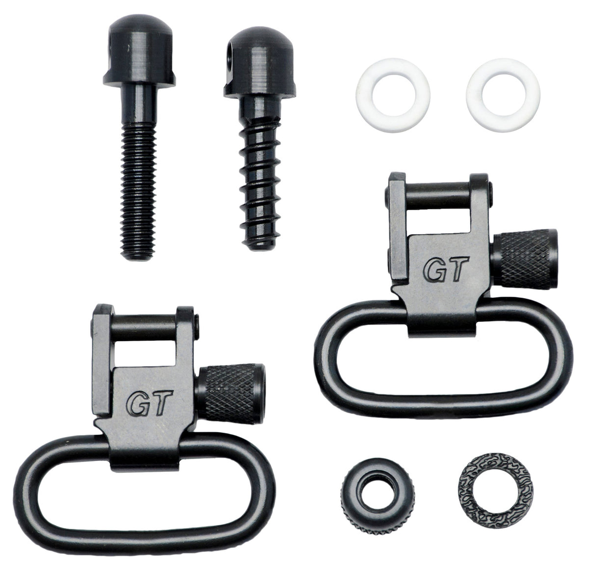 GrovTec Air Rifle Locking Forend Sling Swivel Set – 1" Black Oxide Steel, Fits Crosman 1400