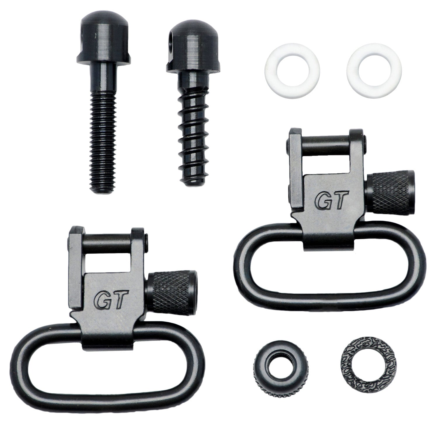 GrovTec Air Rifle Locking Forend Sling Swivel Set – 1" Black Oxide Steel, Fits Crosman 1400