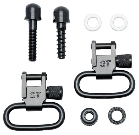 GrovTec Air Rifle Locking Forend Sling Swivel Set – 1" Black Oxide Steel, Fits Crosman 1400
