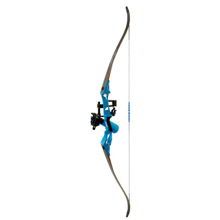 Fin Finder Bank Runner RH Bowfishing Recurve Bow Package Blue 35 lbs.