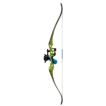 Fin Finder Bank Runner RH Bowfishing Recurve Bow Package Green 35 lbs.