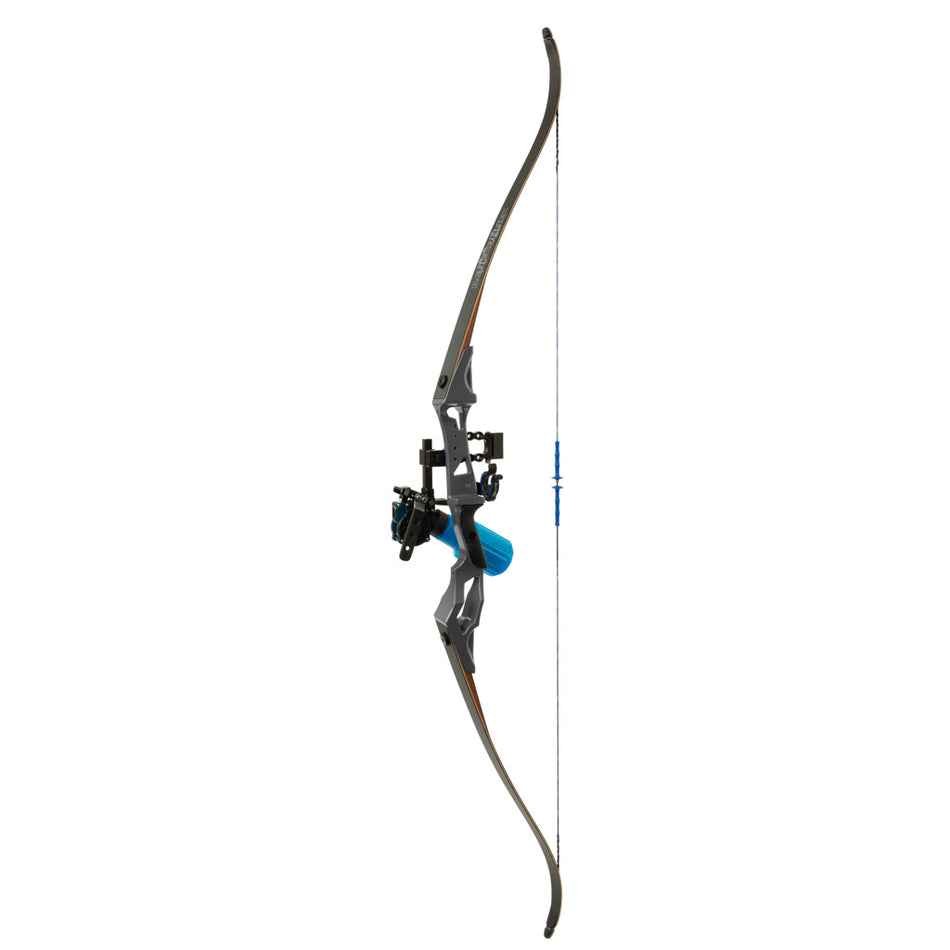 Fin Finder Bank Runner Bowfishing Recurve with Winch Pro Bowfishing Reel Black 35 lbs. Right Hand