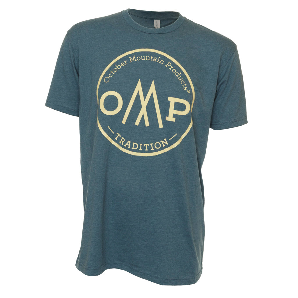 October Mountain Tradition Cotton Poly Tee Indigo Small