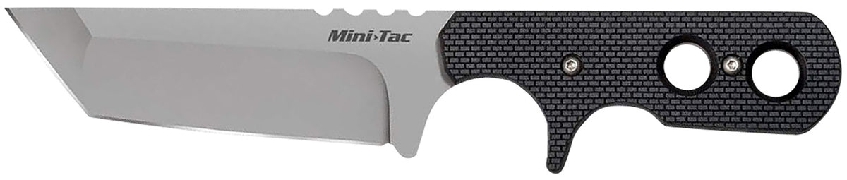 Cold Steel Tac Mini 49HTF Fixed Blade 3.75" Plain Tanto AUS-8A Stainless Steel, Black Griv-Ex Handle