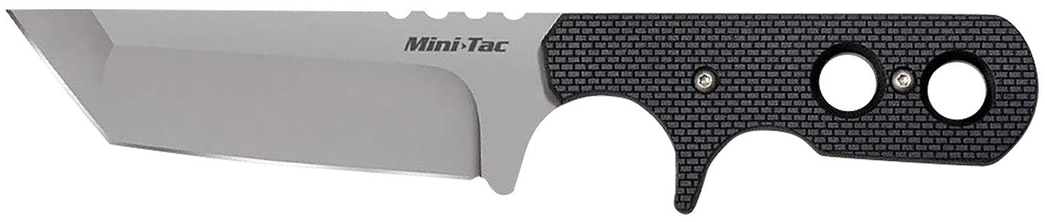 Cold Steel Tac Mini 49HTF Fixed Blade 3.75" Plain Tanto AUS-8A Stainless Steel, Black Griv-Ex Handle