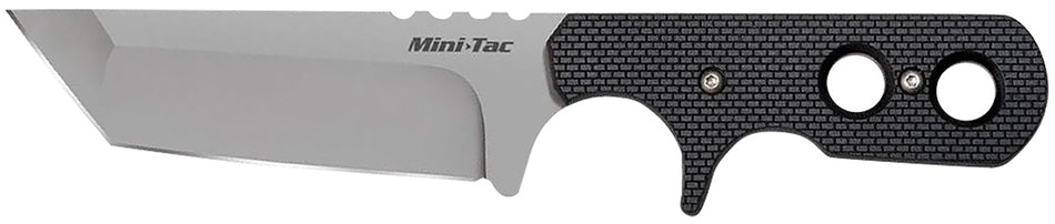 Cold Steel Tac Mini 49HTF Fixed Blade 3.75" Plain Tanto AUS-8A Stainless Steel, Black Griv-Ex Handle