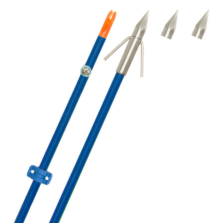 Fin Finder Raider Pro Big-Head Point Bowfishing Arrow Blue