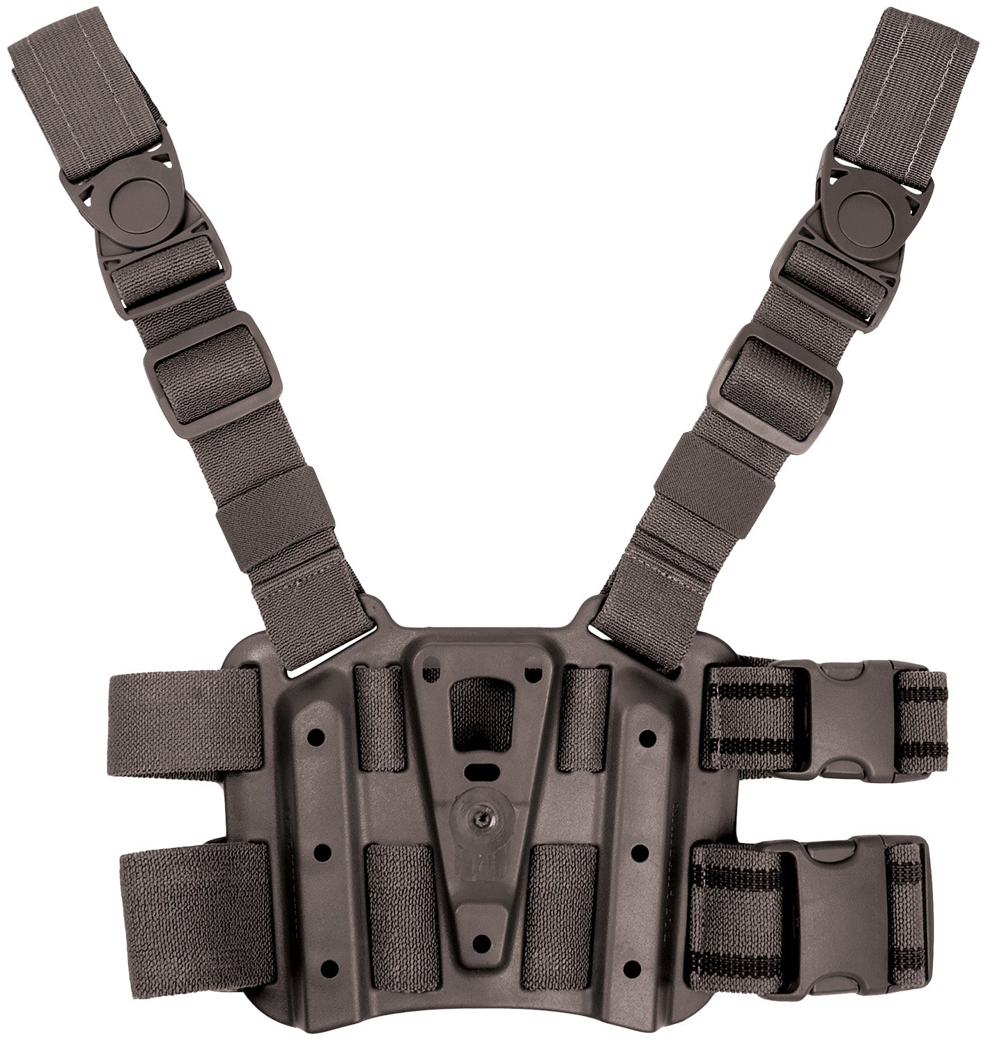 Blackhawk Tactical Pistol Holster Leg Platform Black Carbon Fiber Quick-Disconnect Mount