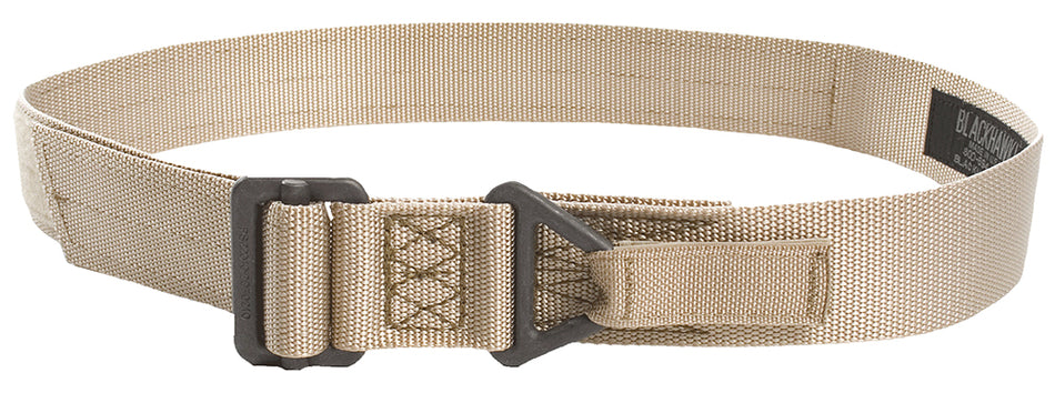 Blackhawk 41CQ01DE CQB Rigger Belt Tan Nylon 41" Hook Loop Parachute Grade