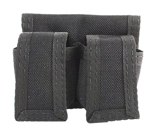 HKS Double Speedloader Case Black Cordura Hook & Loop for .22 LR/.38 Spl/.357