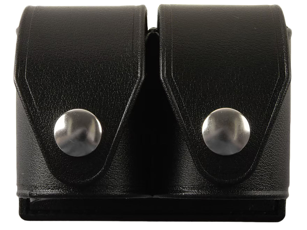 HKS Double Speedloader Case Medium Black Hytrel Belt Loop Fits 2.25" Wide Belts