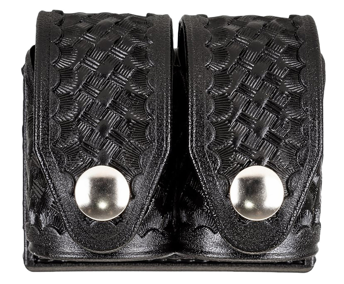 HKS Double Speedloader Pouch Large Black Hytrel Belt Loop Fits Colt Ruger S&W Taurus