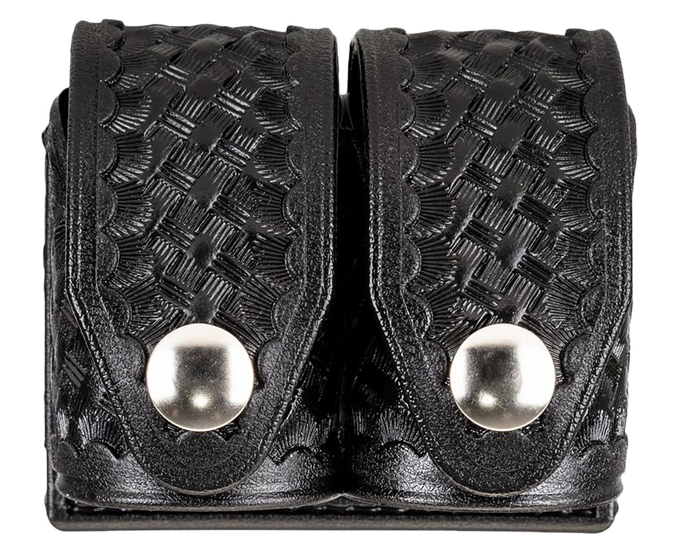 HKS Double Speedloader Pouch Large Black Hytrel Belt Loop Fits Colt Ruger S&W Taurus
