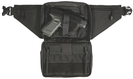Blackhawk Concealed Carry Fanny Pack Holster Black Cordura Belt Loop Universal Small to Large Autos & Revolvers Ambidextrous