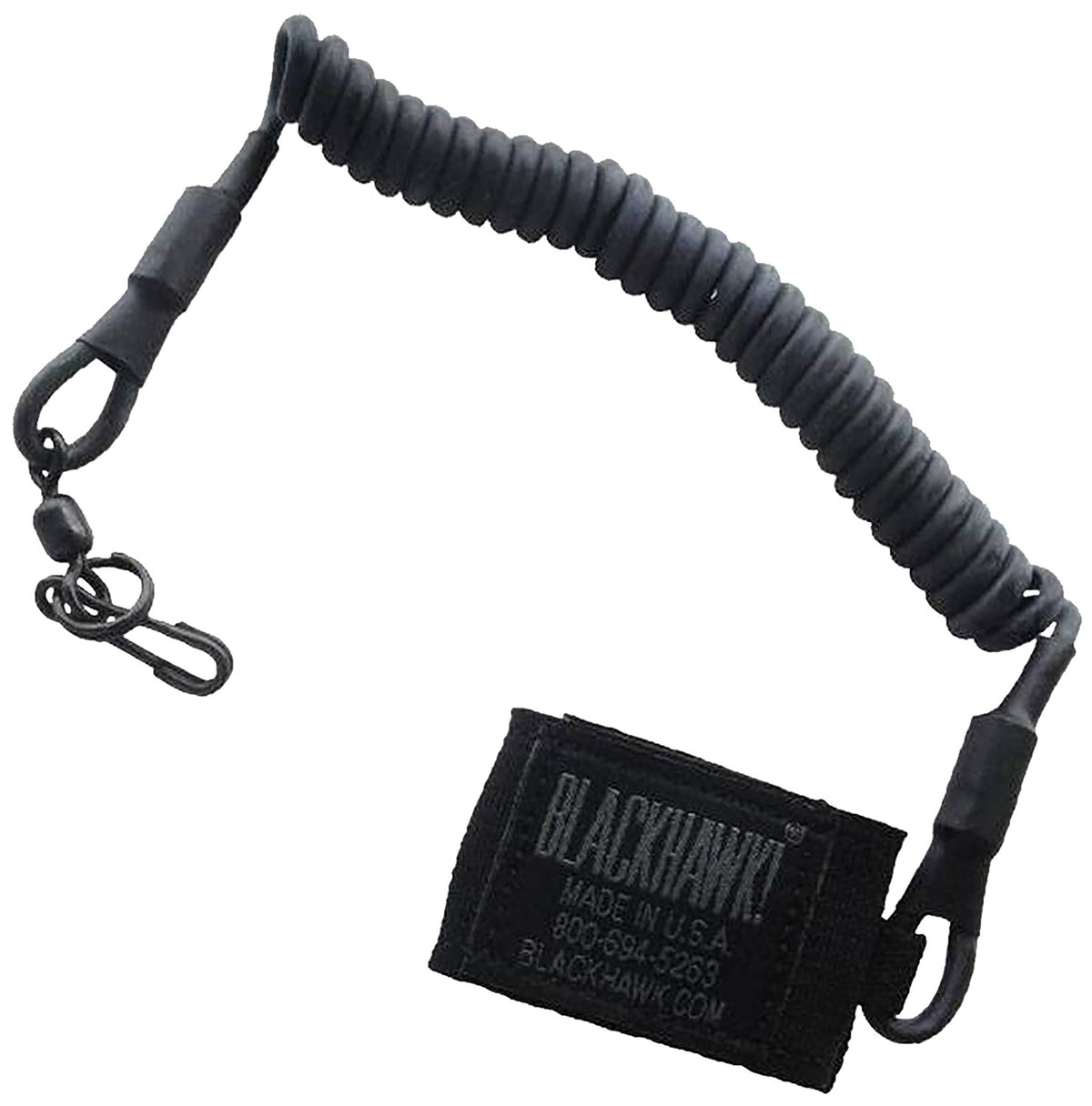 Blackhawk Tactical Pistol Lanyard Coiled Wire Swivel Modular Belt Loop Attachment