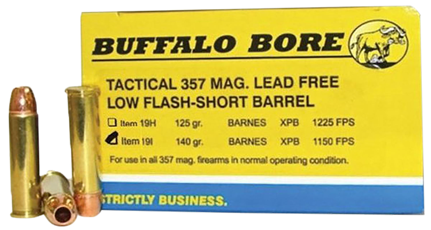 Buffalo Bore BUFFALO-BARNES LEAD-FREE Tactical .357 Magnum 140 grain Barnes VOR-TX XPB Lead-Free ammunition