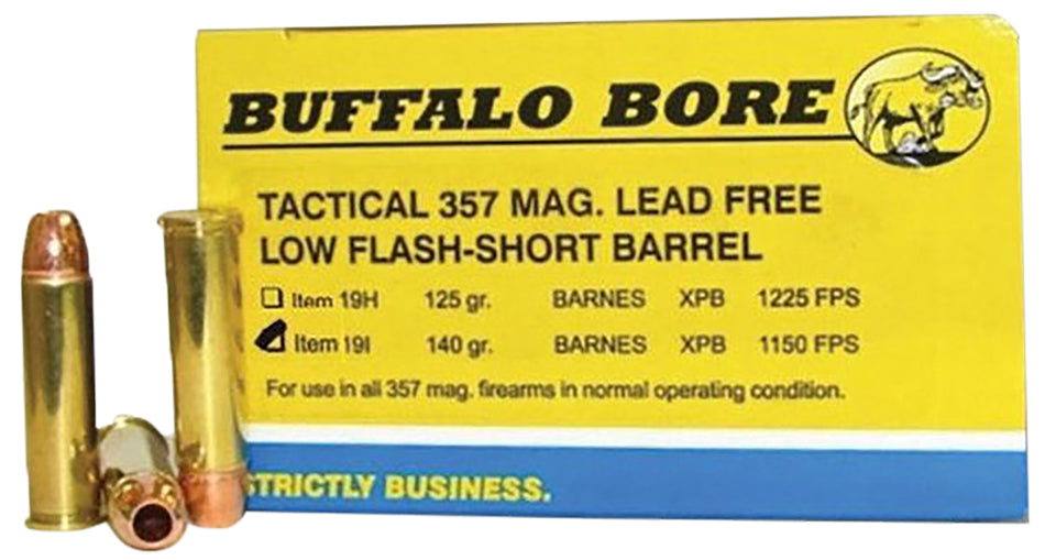 Buffalo Bore BUFFALO-BARNES LEAD-FREE Tactical .357 Magnum 140 grain Barnes VOR-TX XPB Lead-Free ammunition