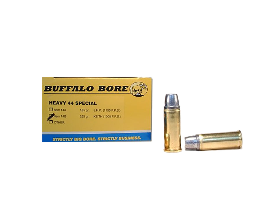 Buffalo Bore Heavy .44 S&W Special 255 grain Hard Cast Semi-Wadcutter ammunition